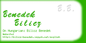 benedek bilicz business card
